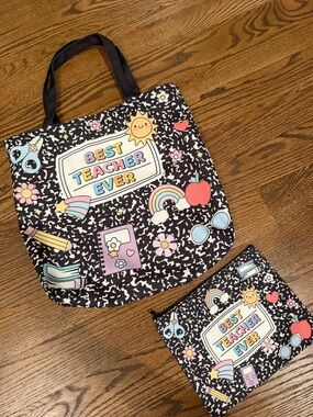 Teacher Tote Bag and Pouch